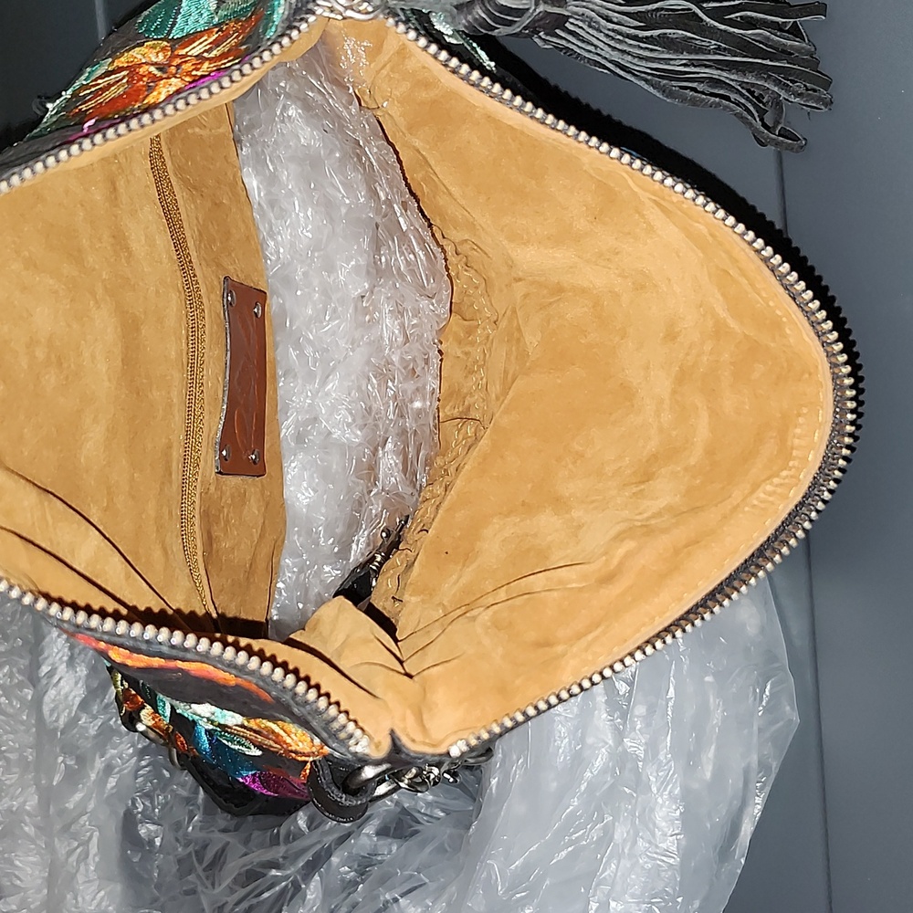Patricia Nash Floral Leather Backpack - Picture 5 of 8